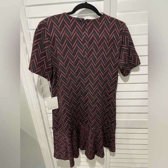 Calvin Klein Chevron Mini Dress - Picture 1 of 7